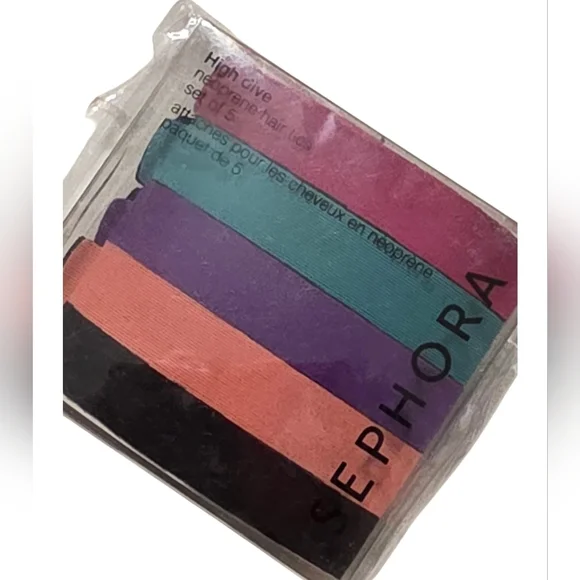 Sephora High Dive Set of 5 Neoprene Hair Ties - Picture 1 of 3